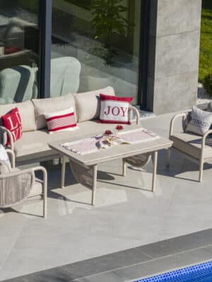 ELEGANCE 311 Set mobilier pentru terasa/gradina, canapea, 2 fotolii si masa