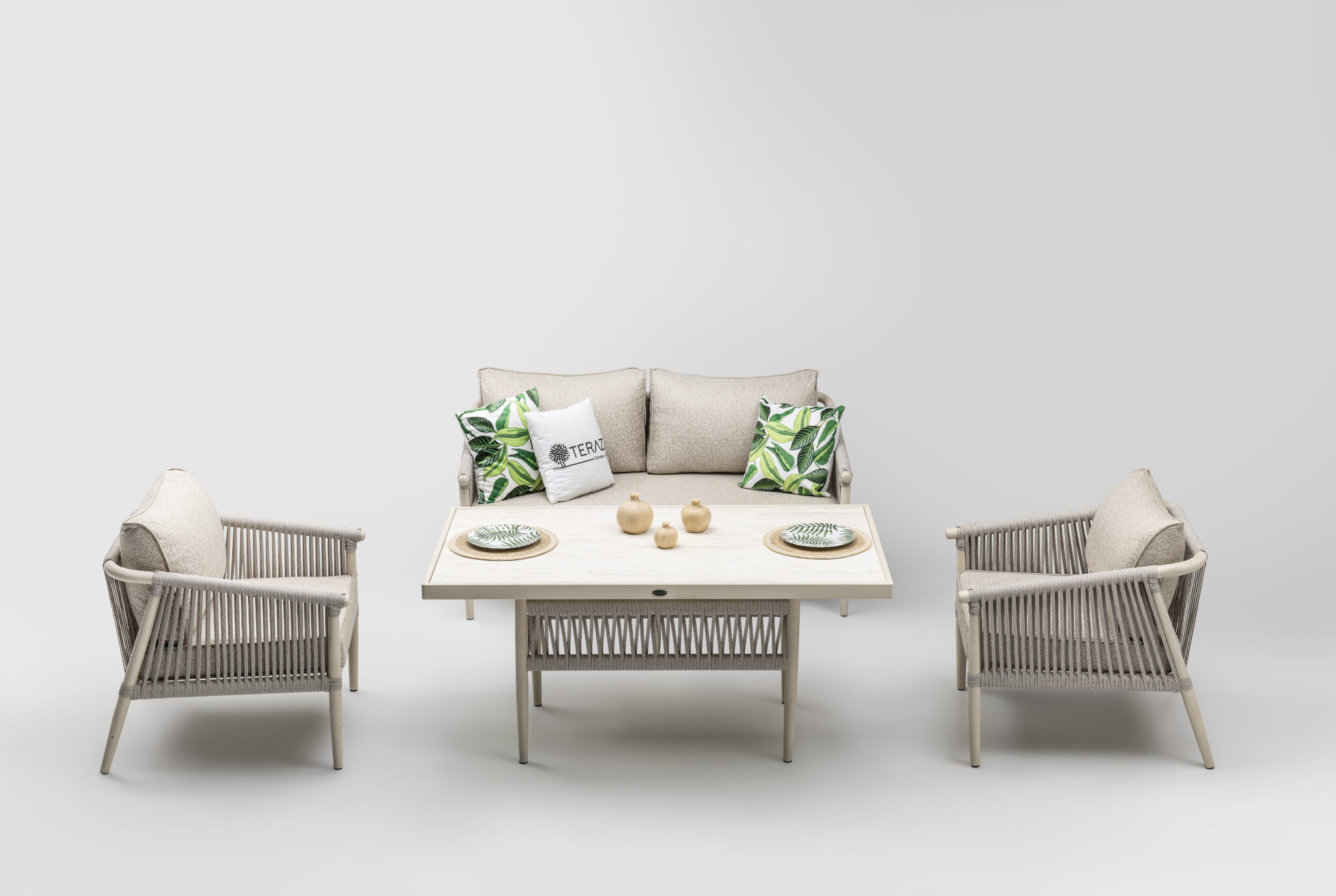 CALISTO 211Set mobilier pentru terasa/gradina, canapea, 2 fotolii si masa