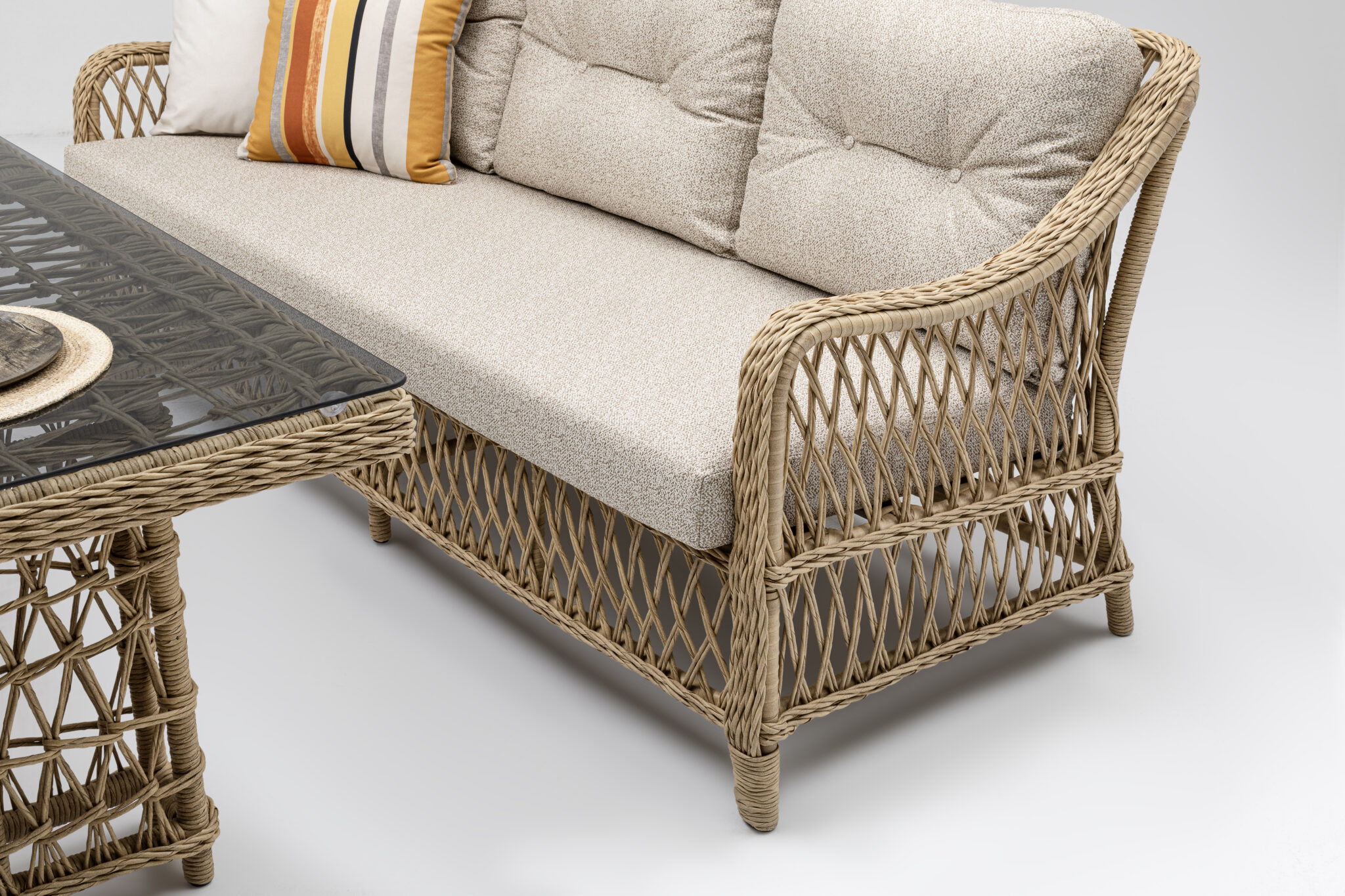 MADEO 311 Set mobilier pentru terasa/gradina, canapea, 2 fotolii si masa