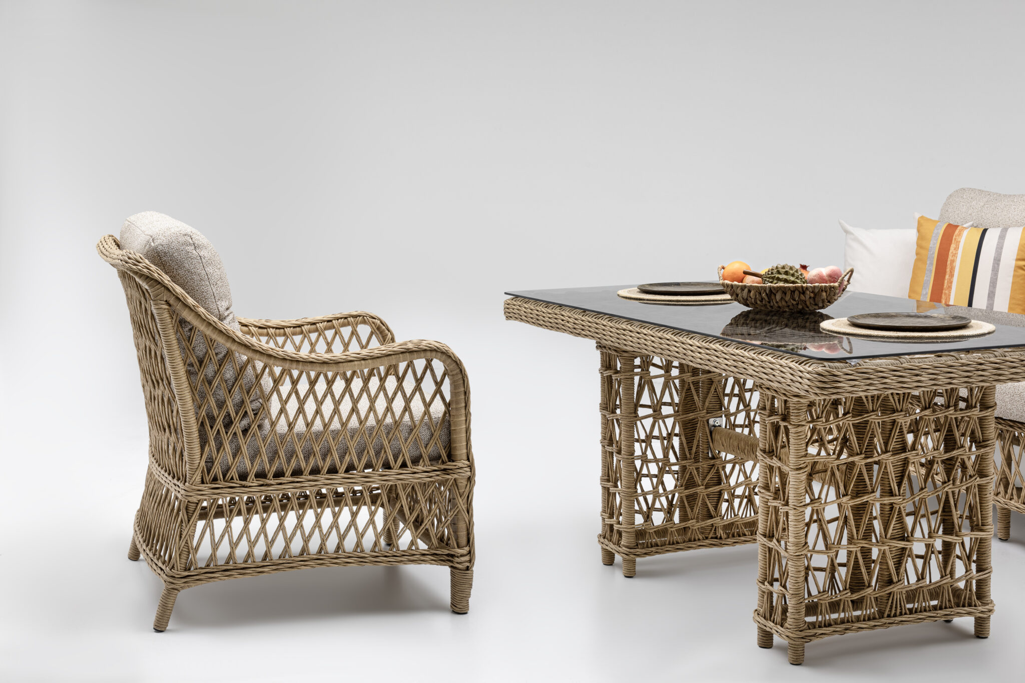 MADEO 311 Set mobilier pentru terasa/gradina, canapea, 2 fotolii si masa